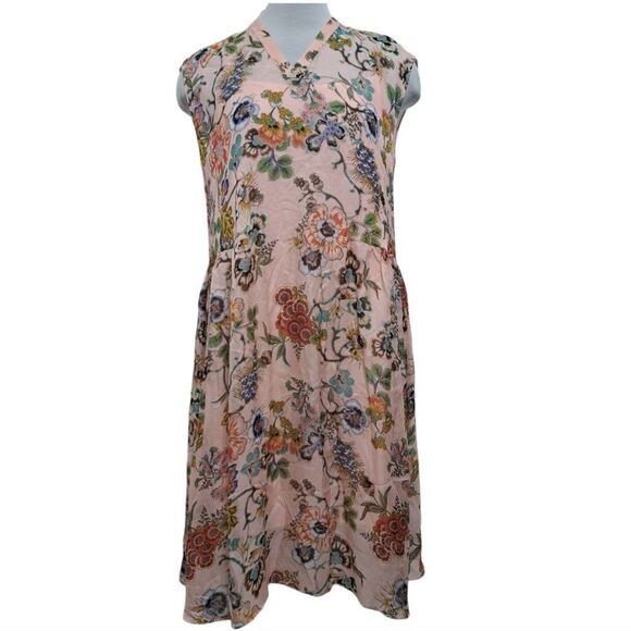 Marisfrolg Floral Print Sleeveless Silk Blend Dress Size 38 EUR US 8 Multi-color - Picture 5 of 16